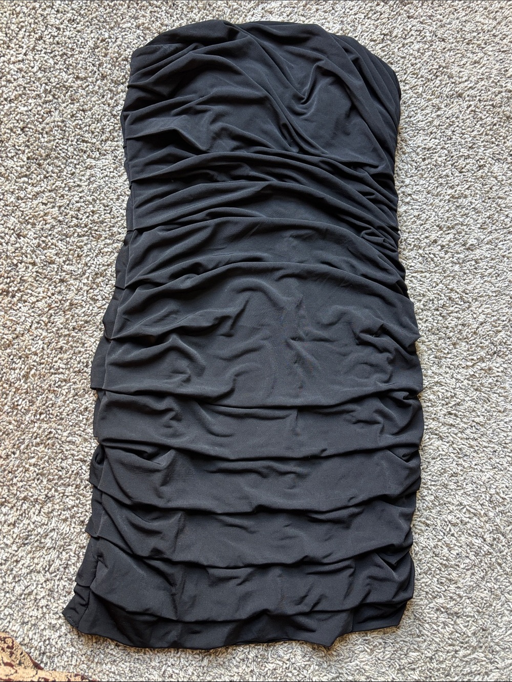 Speechless Black Strapless Ruched Bodycon Dress